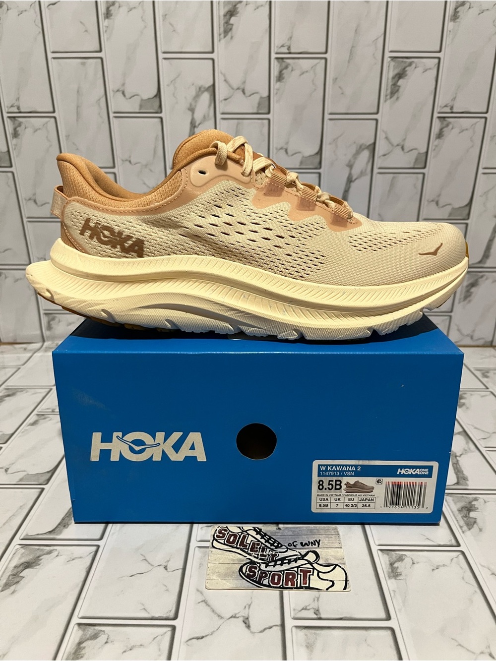 New Hoka One One Kawana 2 Running Training Walking Shoes Cream White Womens - Picture 12 of 13